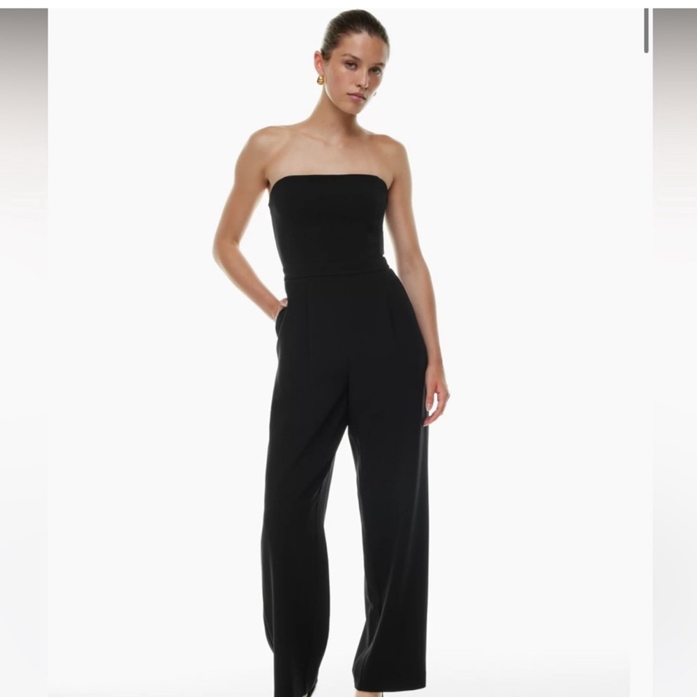 Elegant Black Strapless Jumpsuit